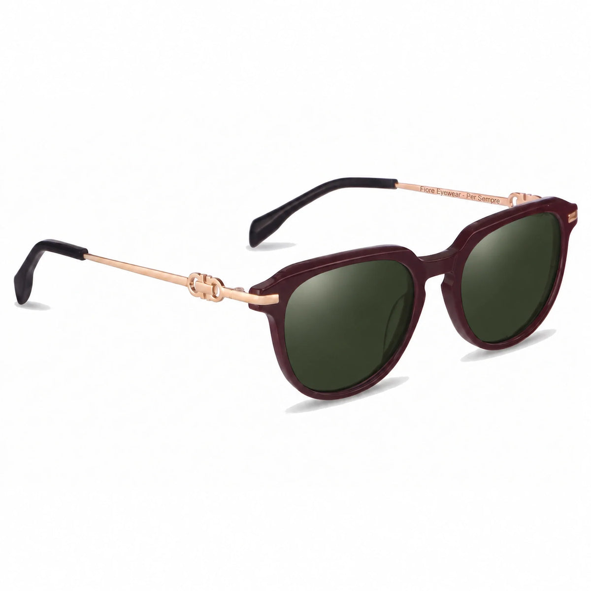Lentes de sol Fiore 5409 Rojo con cristal G15 polarizado UV400, vista en tres cuartos para mujer #color_g15
