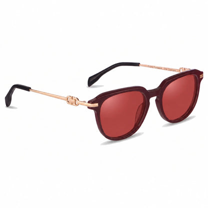 Lentes de sol Fiore 5409 Rojo con cristal rojo polarizado UV400, vista en tres cuartos para mujer #color_rojo