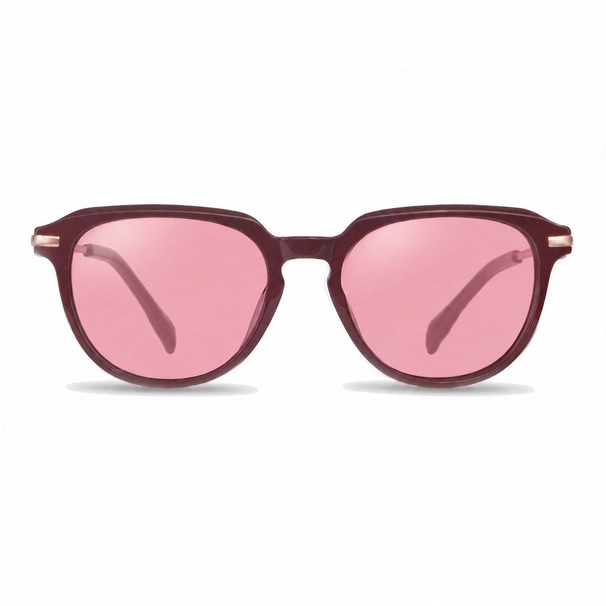 Lentes de sol Fiore 5409 Rojo con cristal rosado polarizado UV400, vista frontal para mujer #color_rosado #foto_frontal