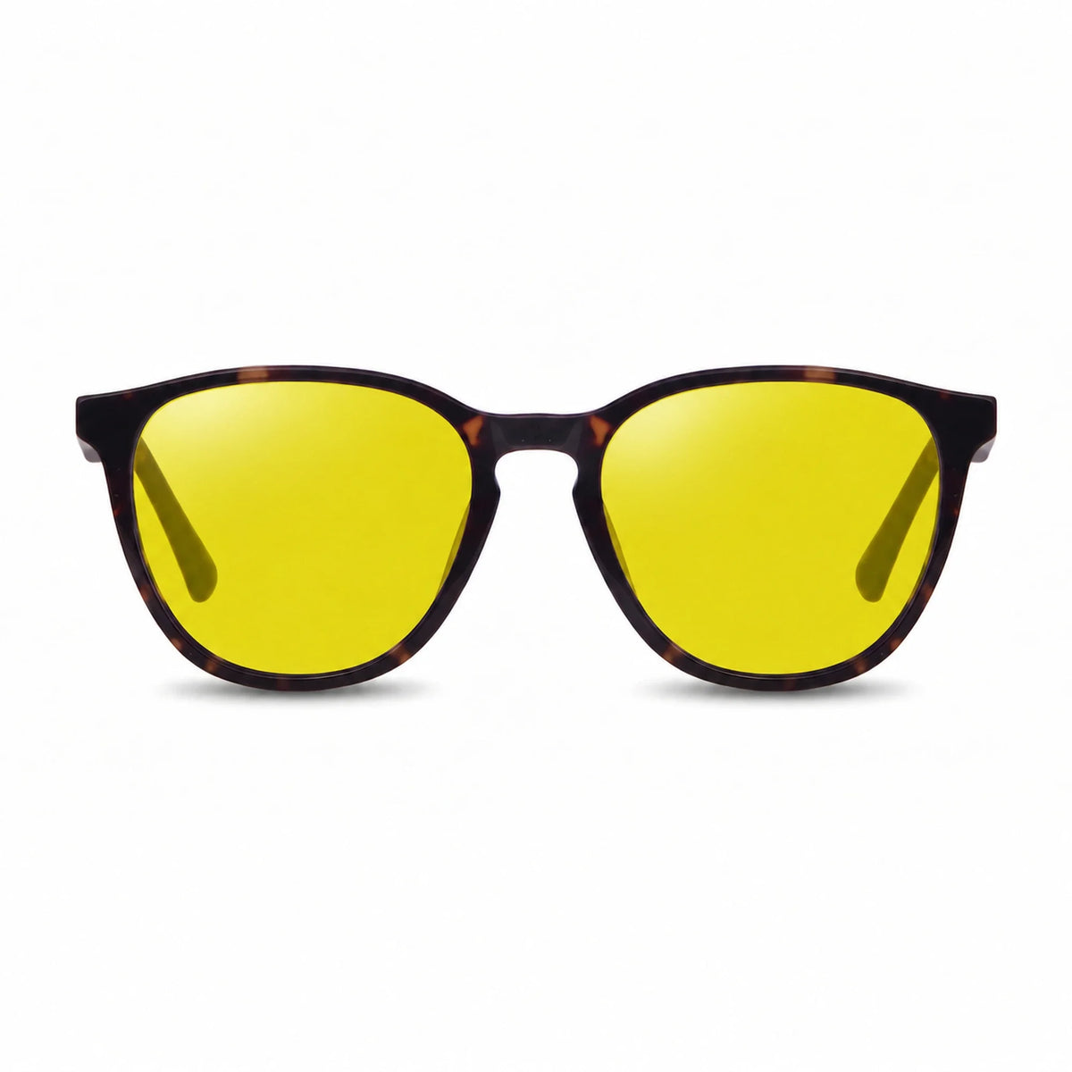 Lentes de sol Fiore 7046 Carey con cristal amarillo polarizado UV400, vista frontal para hombre y mujer #color_amarillo #foto_frontal