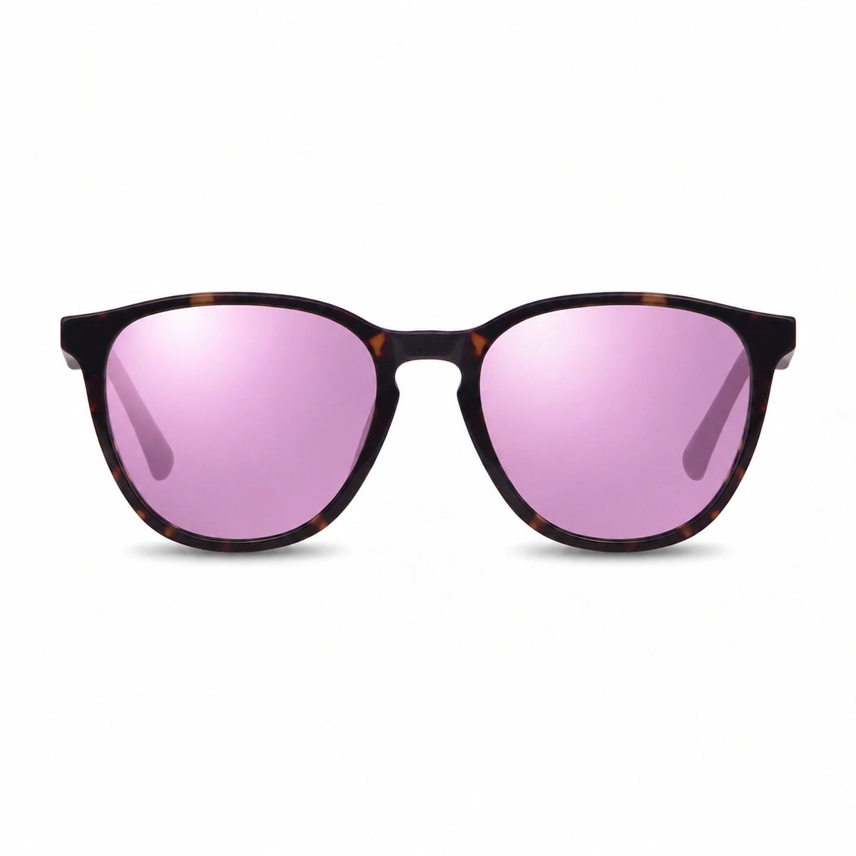 Lentes de sol Fiore 7046 Carey con cristal espejado rosado polarizado UV400, vista frontal para hombre y mujer #color_espejado-rosado #foto_frontal