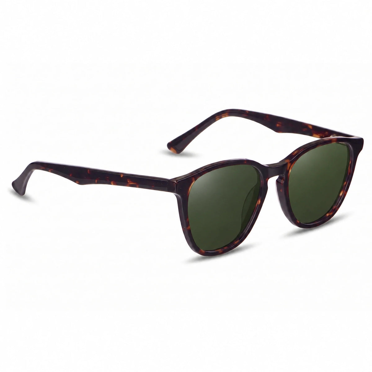 Lentes de sol Fiore 7046 Carey con cristal G15 polarizado UV400, vista en tres cuartos para hombre y mujer #color_g15