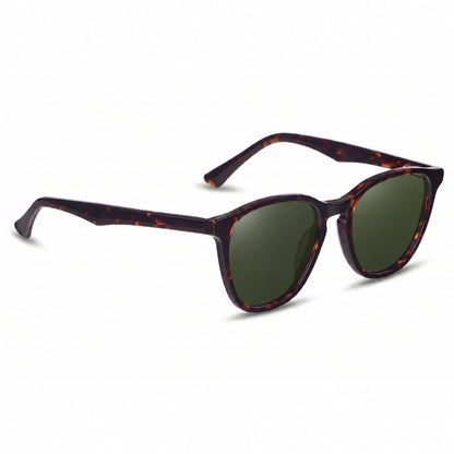 Lentes de sol Fiore 7046 Carey con cristal G15 polarizado UV400, vista en tres cuartos para hombre y mujer #color_g15