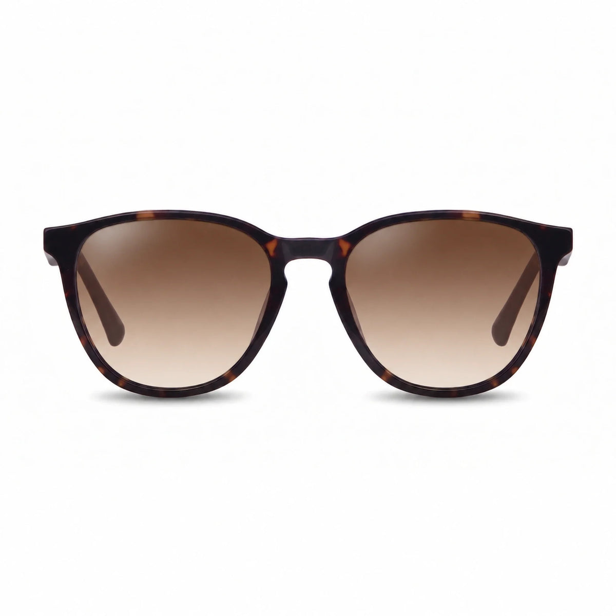 Lentes de sol Fiore 7046 Carey con cristal gradiente café polarizado UV400, vista frontal para hombre y mujer #color_gradiente-cafe #foto_frontal