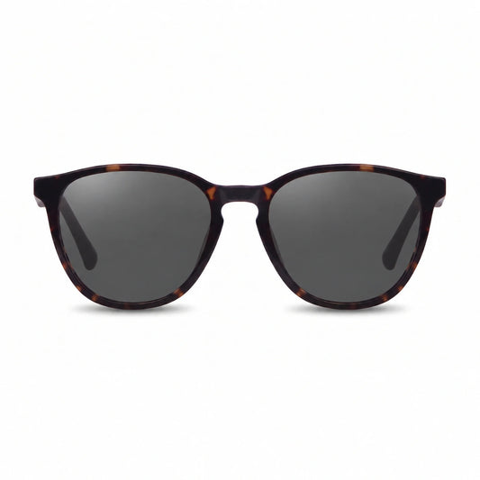 Lentes de sol Fiore 7046 Carey con cristal negro polarizado UV400, vista frontal para hombre y mujer #color_negro #foto_frontal