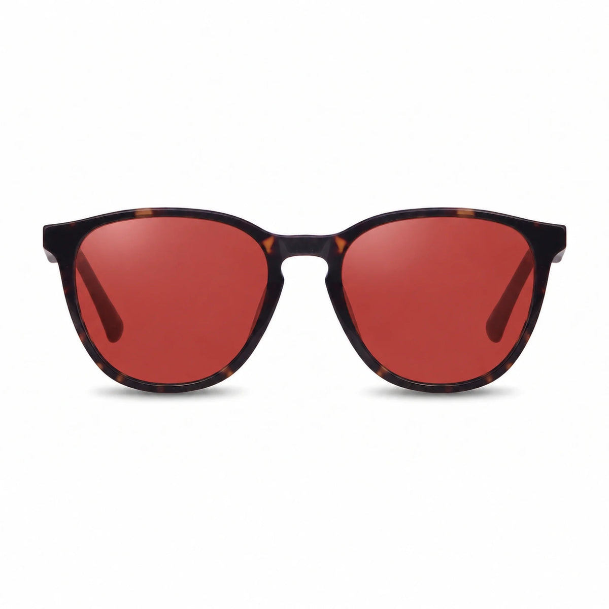 Lentes de sol Fiore 7046 Carey con cristal rojo polarizado UV400, vista frontal para hombre y mujer #color_rojo #foto_frontal