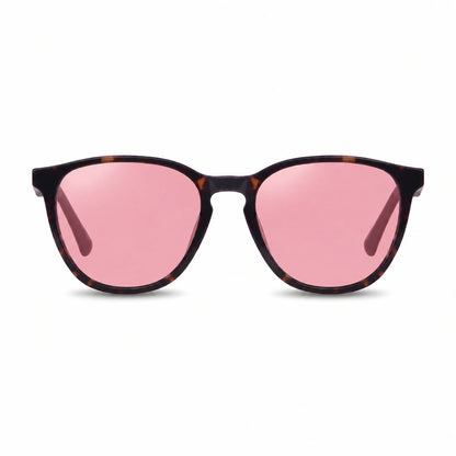 Lentes de sol Fiore 7046 Carey con cristal rosado polarizado UV400, vista frontal para hombre y mujer #color_rosado #foto_frontal