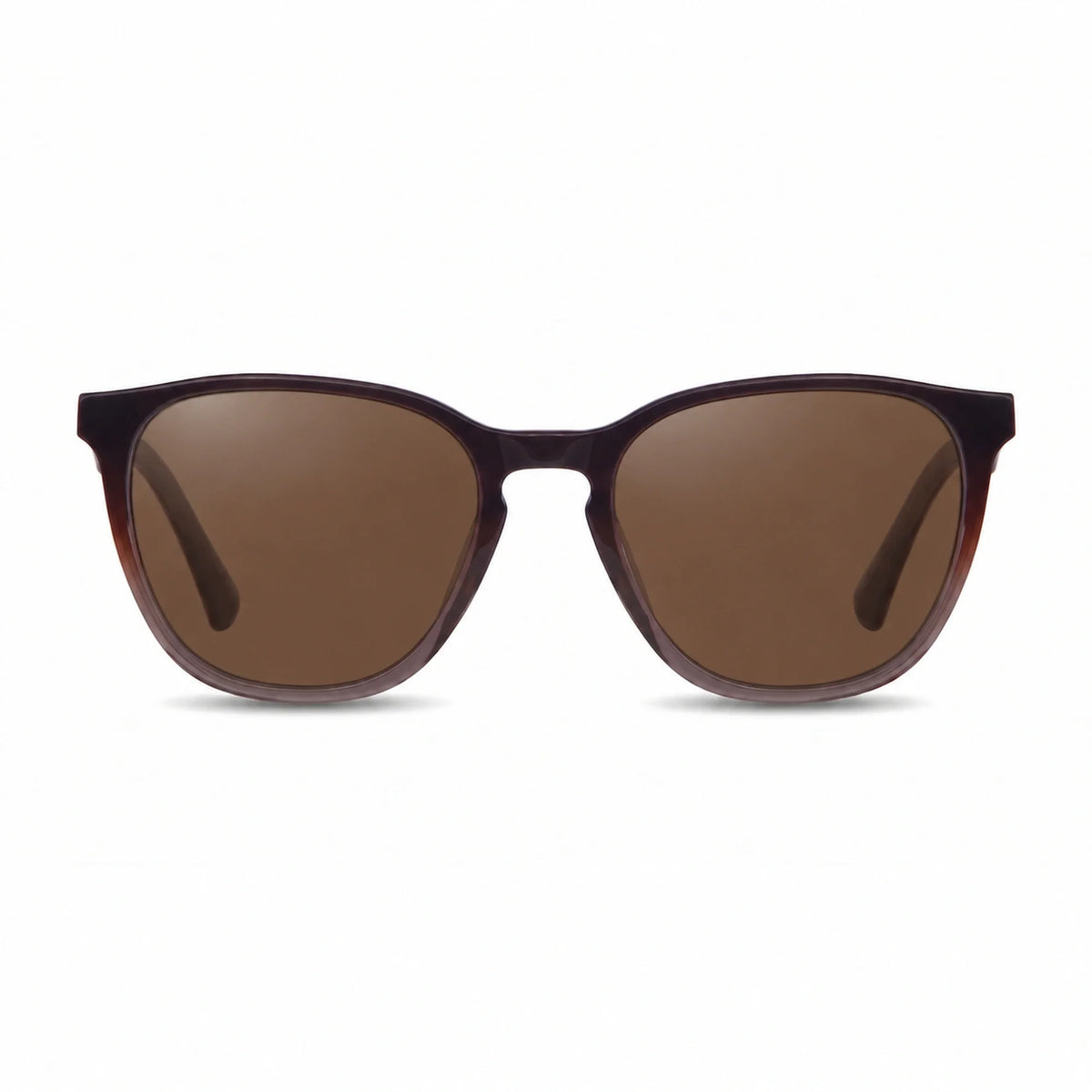 Lentes de sol Fiore 7046 Brown con cristal café polarizado UV400, vista frontal para hombre y mujer #color_cafe #foto_frontal