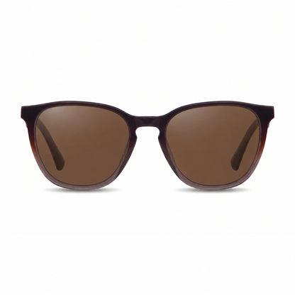 Lentes de sol Fiore 7046 Brown con cristal café polarizado UV400, vista frontal para hombre y mujer #color_cafe #foto_frontal