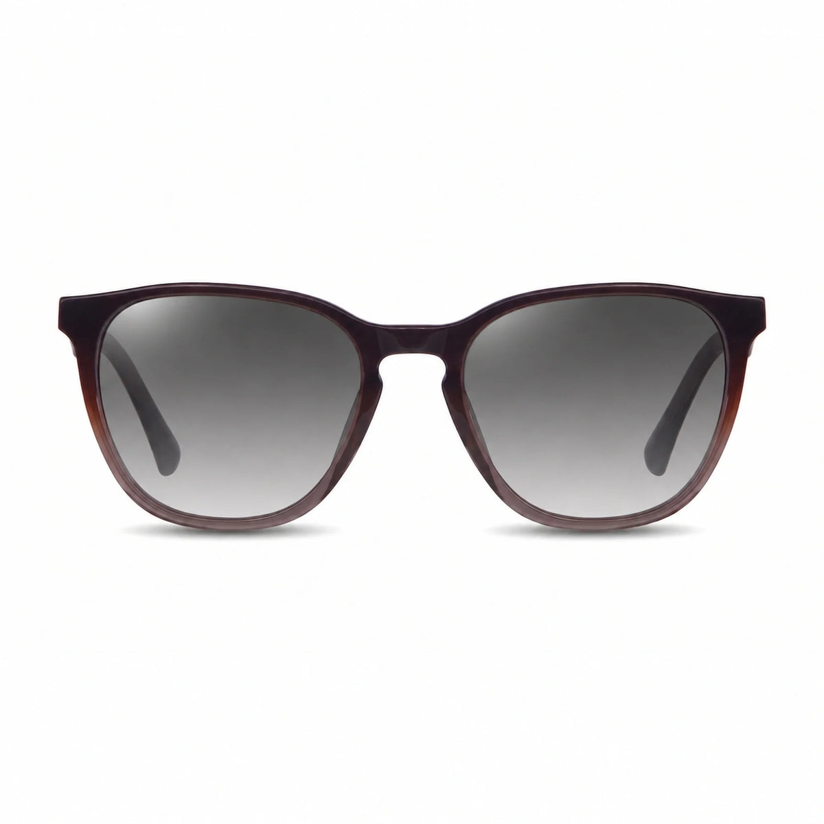 Lentes de sol Fiore 7046 Brown con cristal gradiente gris polarizado UV400, vista frontal para hombre y mujer #color_gradiente-gris #foto_frontal