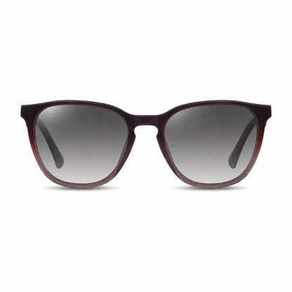 Lentes de sol Fiore 7046 Brown con cristal gradiente gris polarizado UV400, vista frontal para hombre y mujer #color_gradiente-gris #foto_frontal