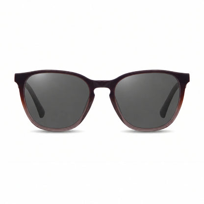 Lentes de sol Fiore 7046 Brown con cristal negro polarizado UV400, vista frontal para hombre y mujer #color_negro #foto_frontal