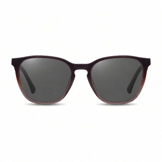 Lentes de sol Fiore 7046 Brown con cristal negro polarizado UV400, vista frontal para hombre y mujer #color_negro #foto_frontal
