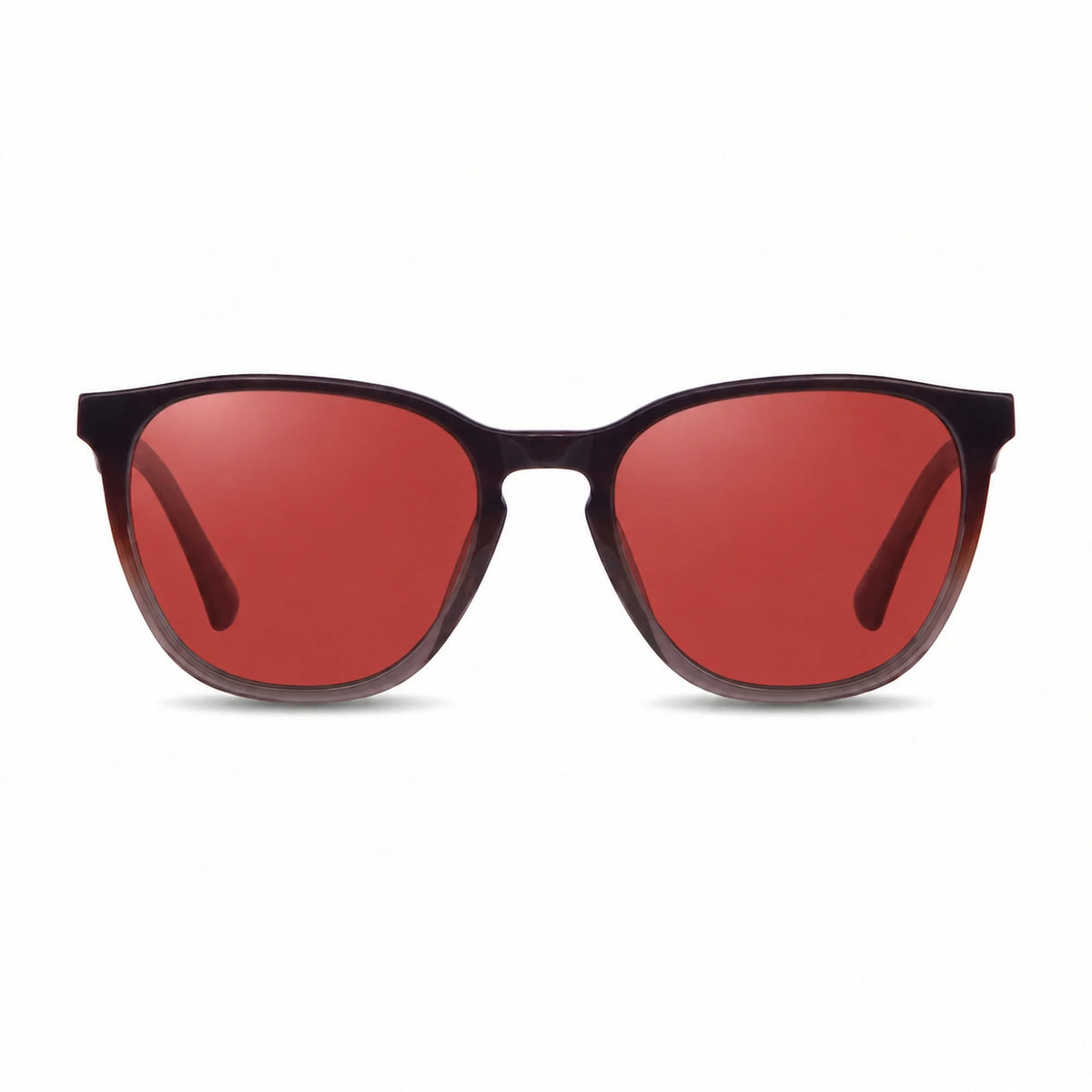 Lentes de sol Fiore 7046 Brown con cristal rojo polarizado UV400, vista frontal para hombre y mujer #color_rojo #foto_frontal