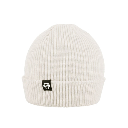 Beanie Blanco gorro vista frontal diseño universal