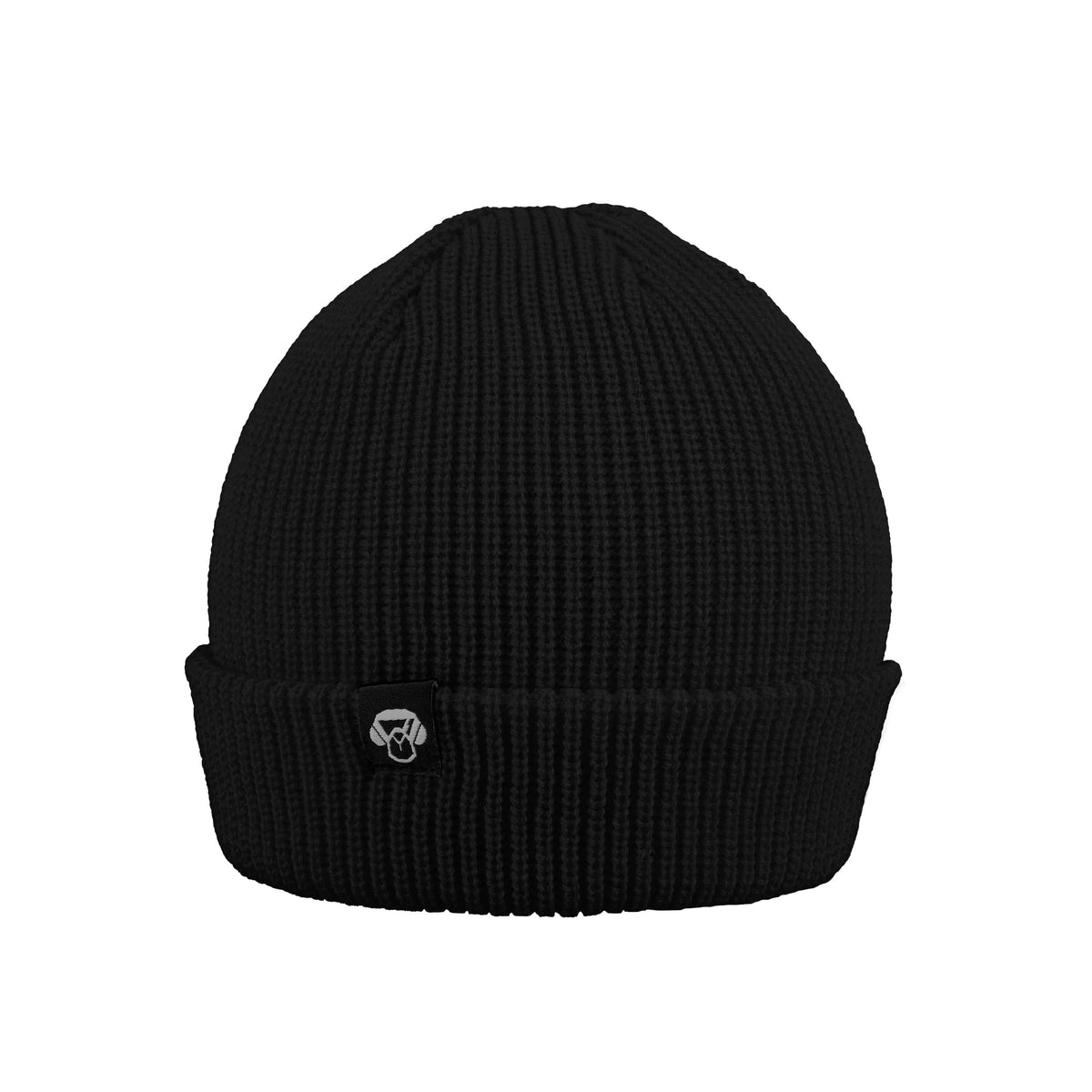 Beanie Negro gorro vista frontal diseño universal