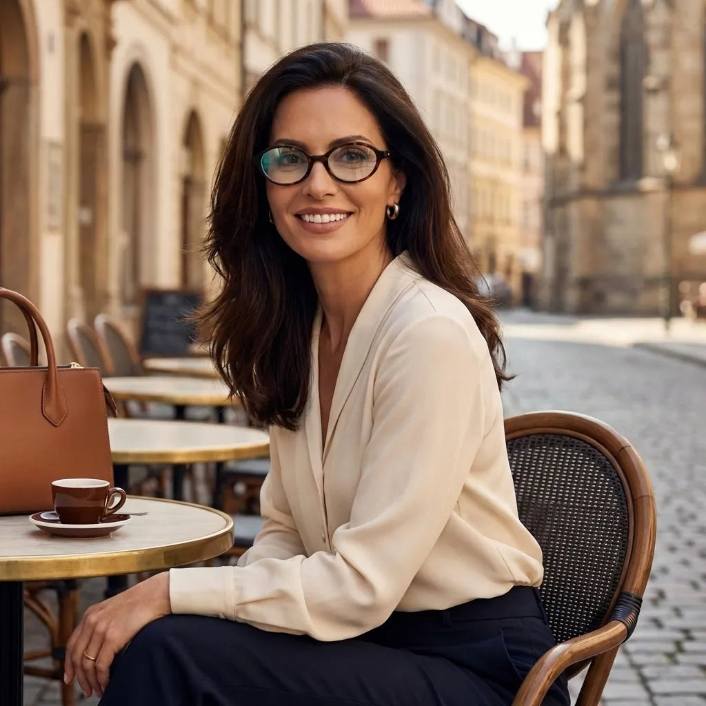 Lifestyle mujer Guapi Island lentes graduados carey #color_carey