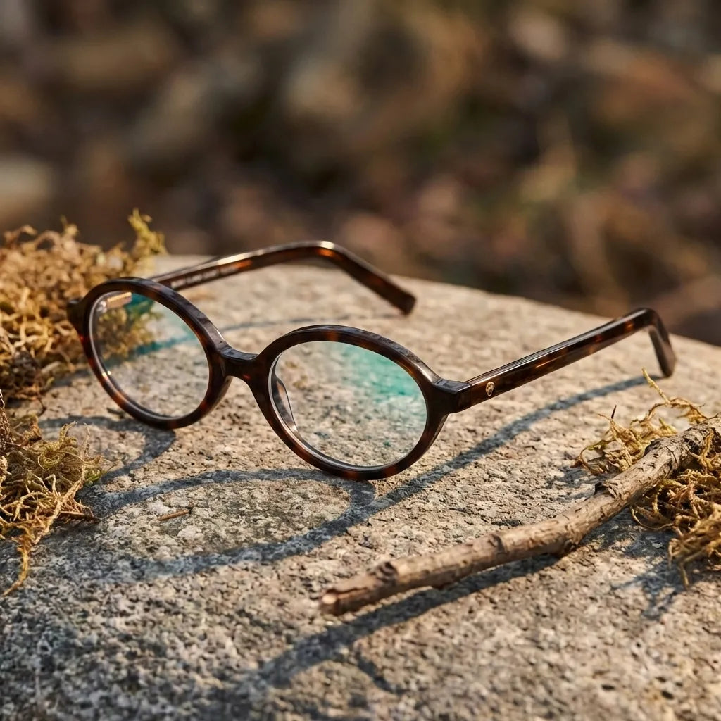 Tono carey clásico Guapi Island lentes ópticos mujer vista de frente #color_carey