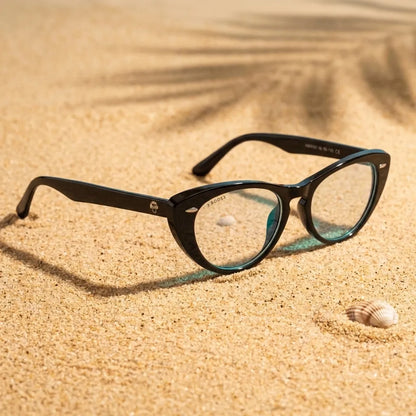 Havana lentes ópticos negro vista frontal diseño universal #color_negro