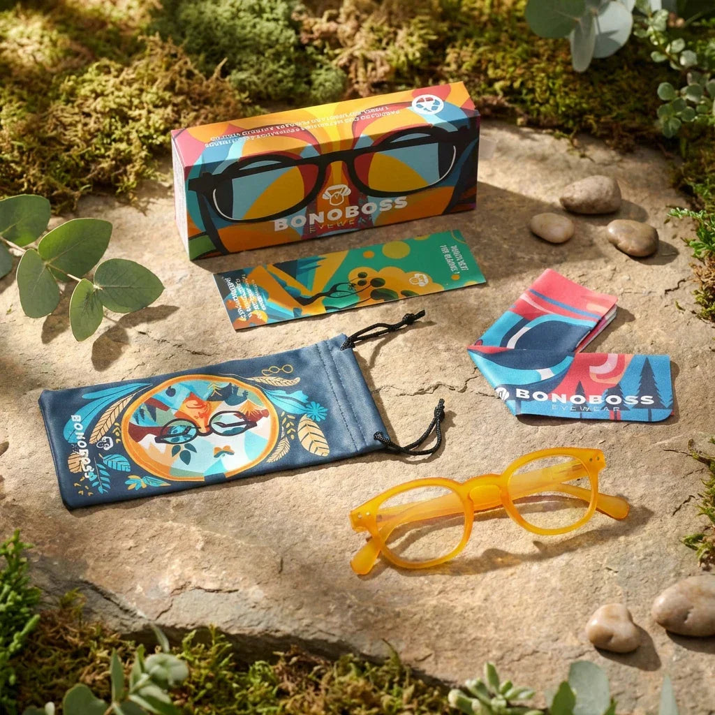Lentes lectura Hawaii Transparente redondos filtro luz azul proteccion UV400 antirreflejo amarillo miel unisex Bonoboss #editorial_grid1 #color_default