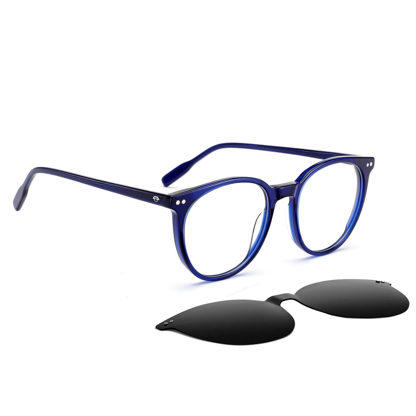 Ipa Clip Sol clip de sol polarizado azul perspectiva 3/4 para mujer #color_azul