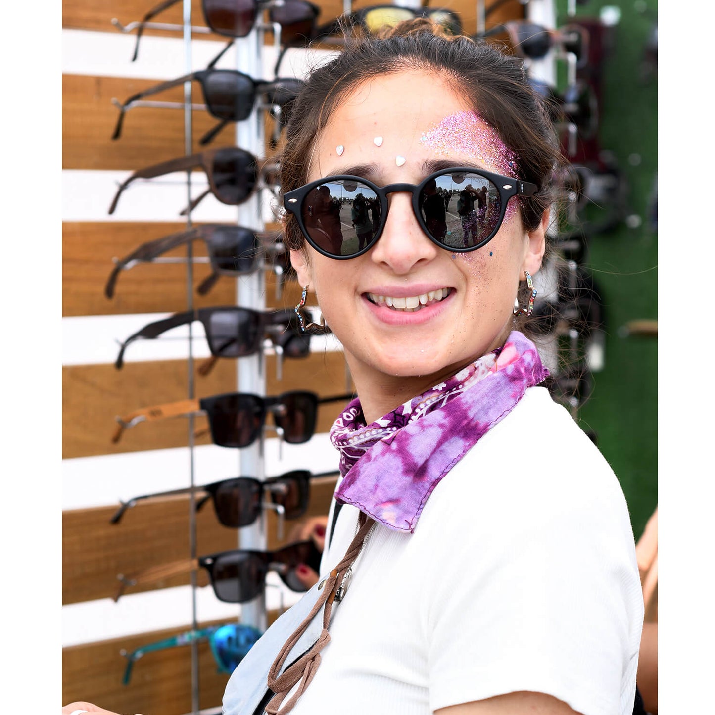 Frontal Joplin RPET lentes de sol hombre tono negro plástico reciclado #color_negro