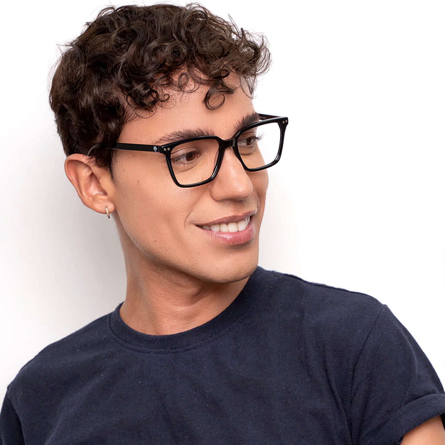 Packshot frontal Kai Kai Clip lentes clip on hombre color negro #color_negro