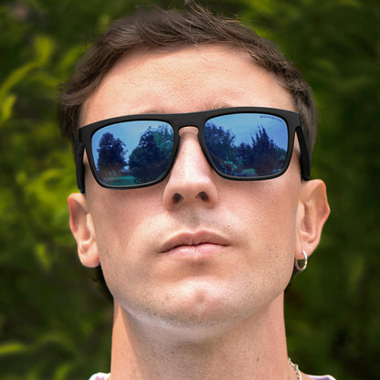Lautaro Dark Designer's lentes de sol sky vista frontal diseño universal #color_sky