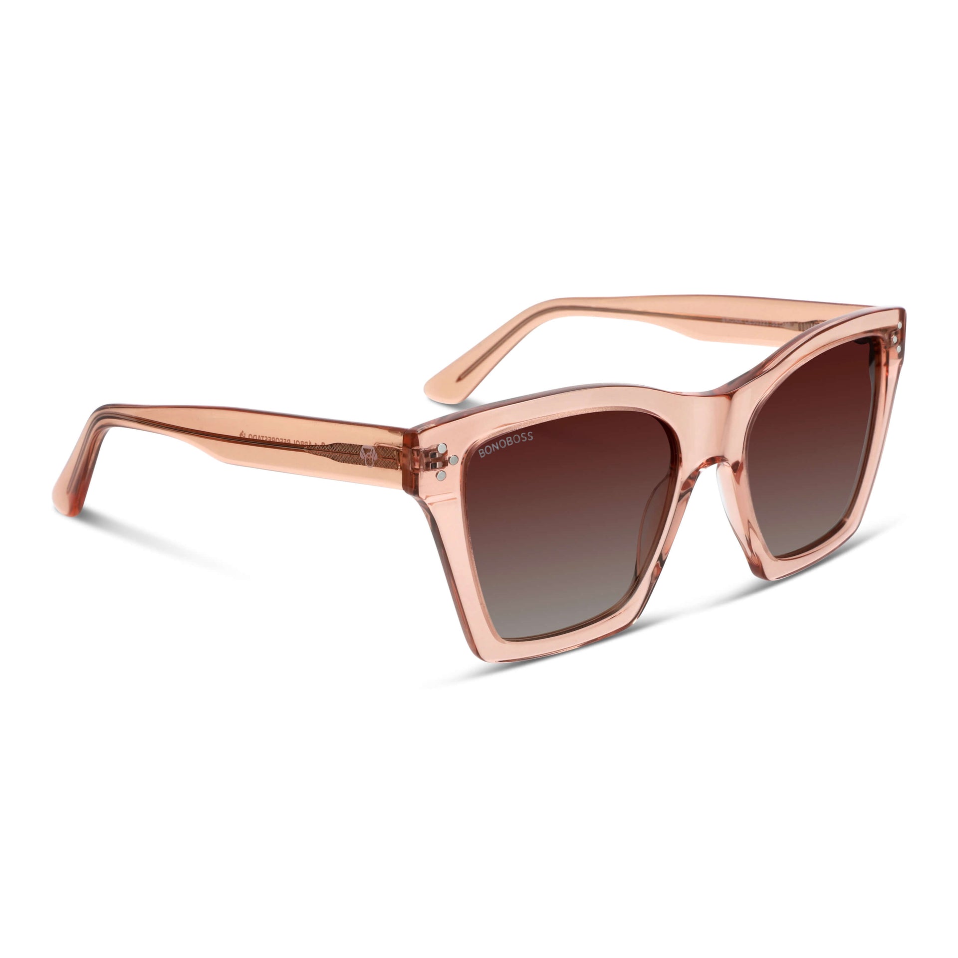 Vista frontal de Bruna gafas de sol color champagne para mujer #color_champagne