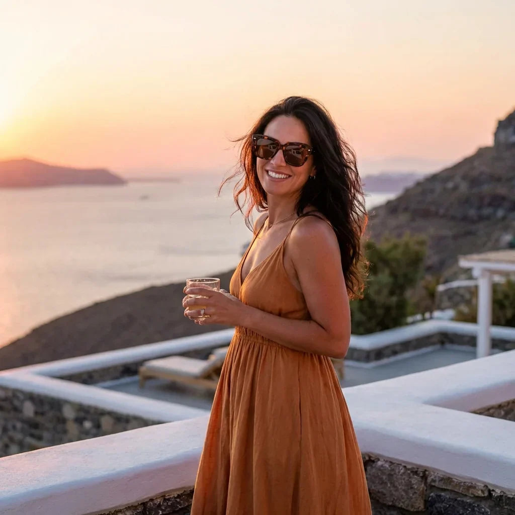 Selkie Vintage acabado carey gafas de sol estilo mujer vista de frente #color_carey