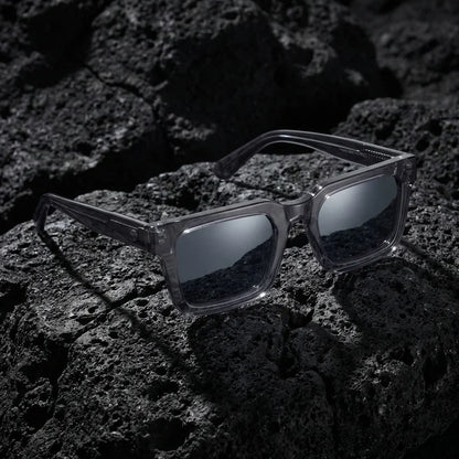 Tokyo lentes polarizados hombre estilo retro presentación frontal #color_transparente-gris