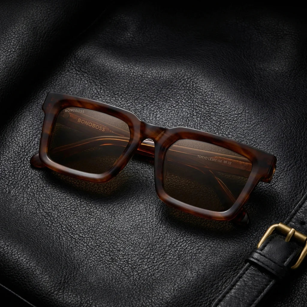 Tokyo gafas polarizadas acabado café chocolate estilo retro para hombre y mujer #color_brown