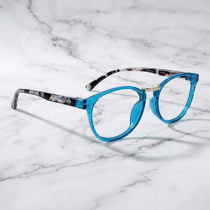 Claude Blue lentes de lectura mujer perspectiva 3/4 #editorial_banner #color_default