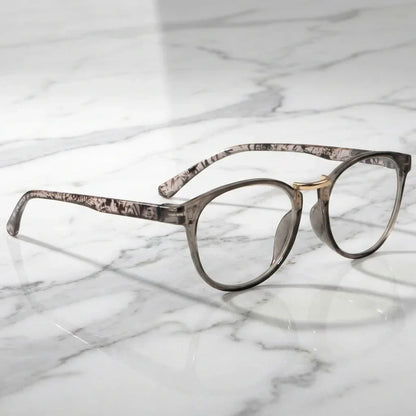 Claude Gray en perspectiva 3/4 lentes de lectura mujer #editorial_banner #color_default