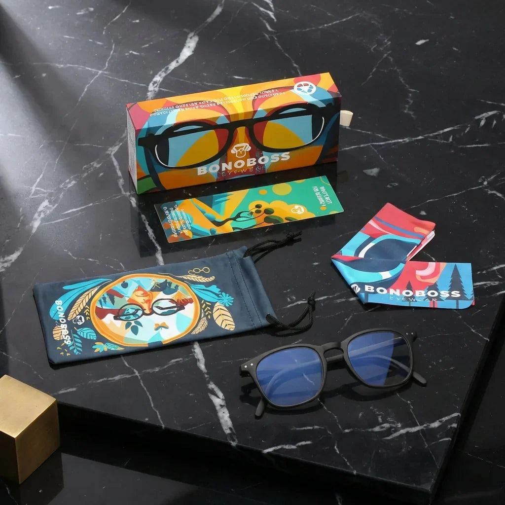 Vista superior lentes lectura Fiji Negro proteccion completa blue light UV antirreflejo Bonoboss #editorial_grid1 #color_default