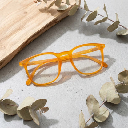 Vista lateral lentes lectura Fiji Transparente triple proteccion luz azul UV400 antirreflejo RPET reciclado Bonoboss #editorial_banner #color_default