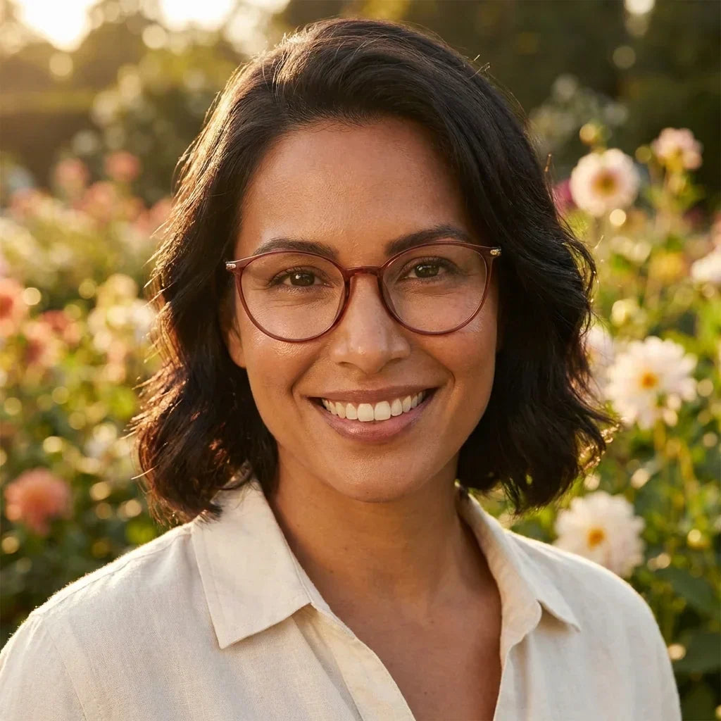 Hanga Roa Red lentes de lectura mujer con bisagra flexible vista frontal #editorial_bluelight #color_default