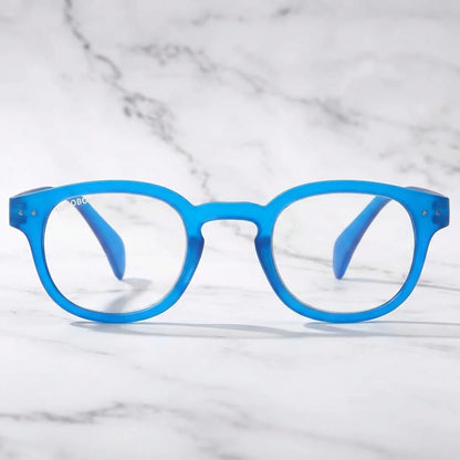 Detalle cristal triple tecnologia filtro luz azul UV400 antirreflejo lentes lectura Hawaii Azul Bonoboss #editorial_sustentabilidad #color_default