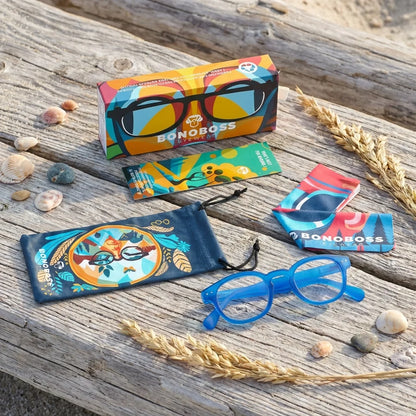Vista superior lentes lectura Hawaii Azul proteccion completa blue light UV antirreflejo Bonoboss #editorial_grid1 #color_default