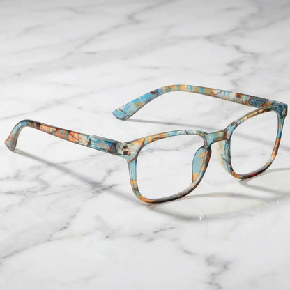 Oncol Blue lentes con filtro azul ángulo 3/4 mostrando antirrayas #editorial_sustentabilidad #color_default