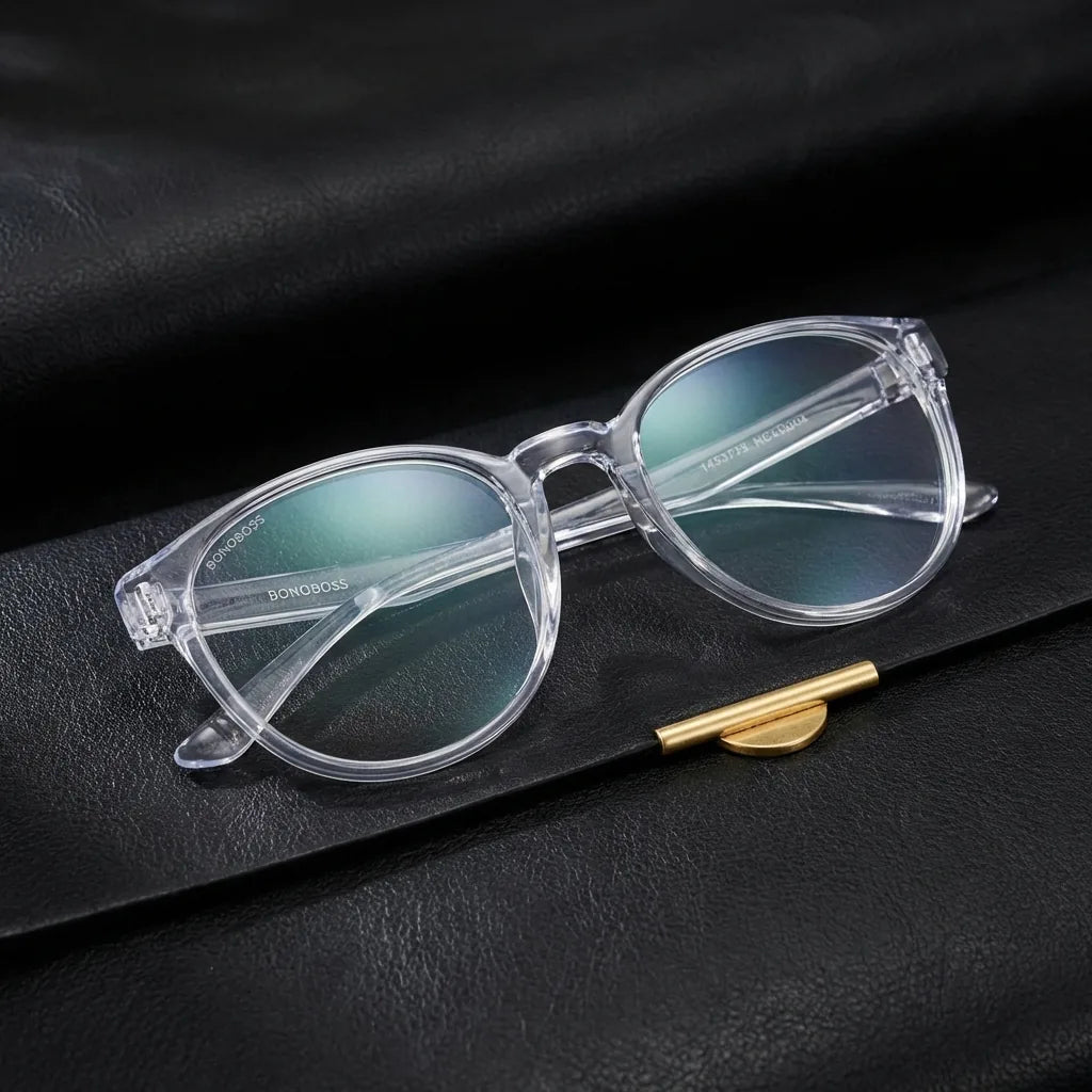 Ashley lentes presbicia premium marco transparente vista frontal #color_transparente