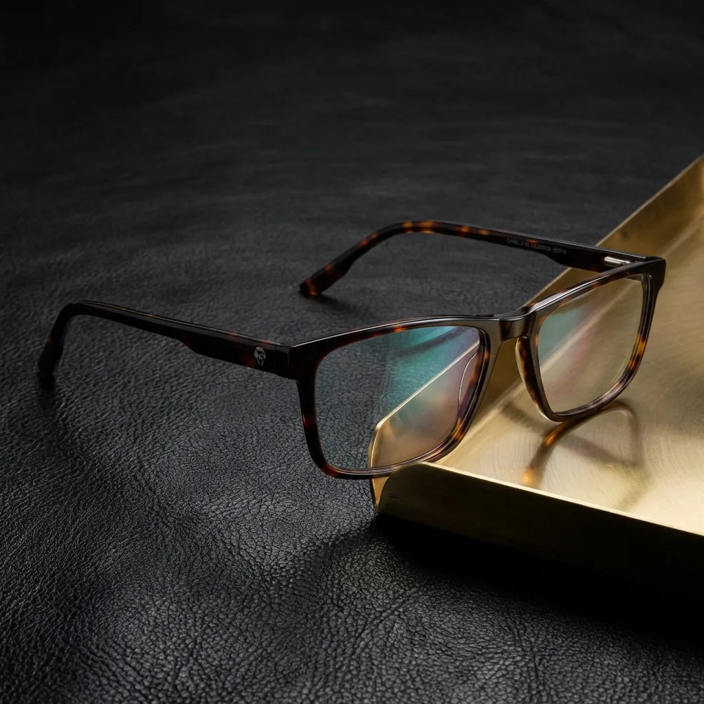 Vista frontal de Canelo XL lentes filtro azul color carey tortoise para hombre y mujer #color_carey