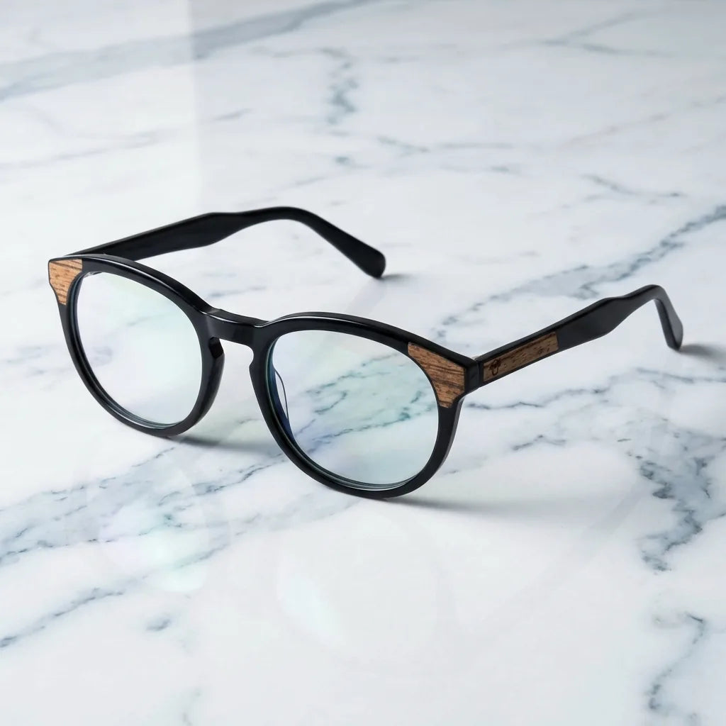 Frente del Chiloé 0084 Optical lentes ópticos hombre con armazón sustentable en tono negro #color_negro
