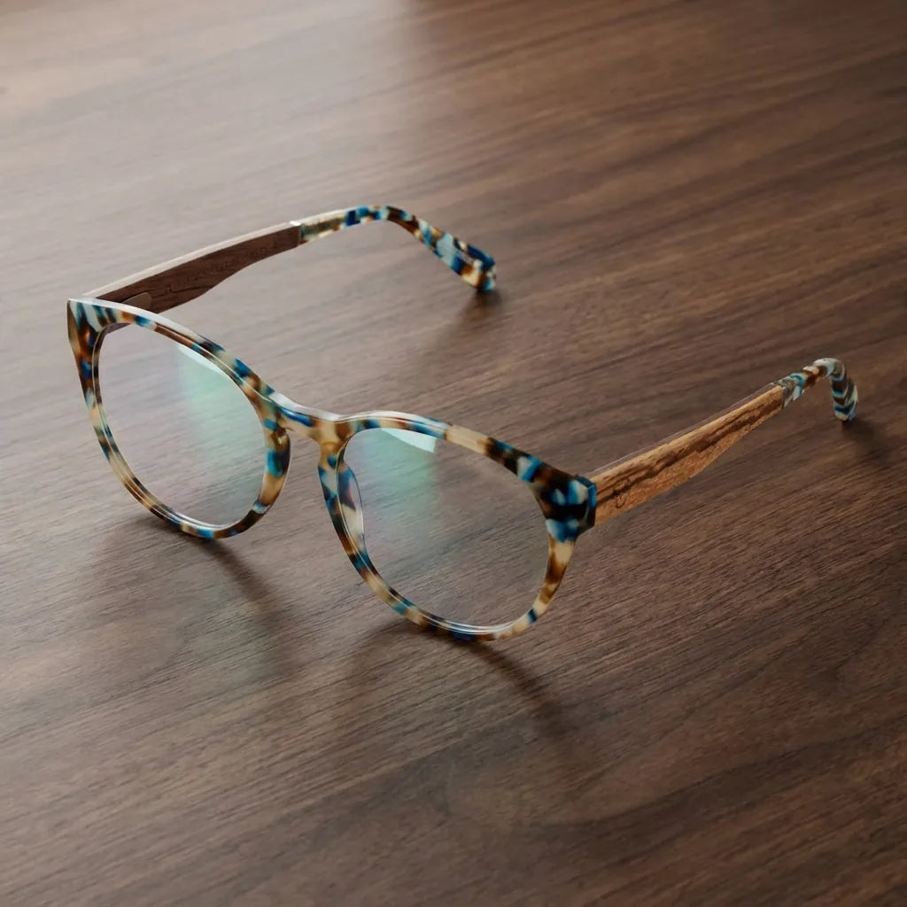 Modelo Chiloé 110 armazón óptico tono azul frontal unisex #color_azul