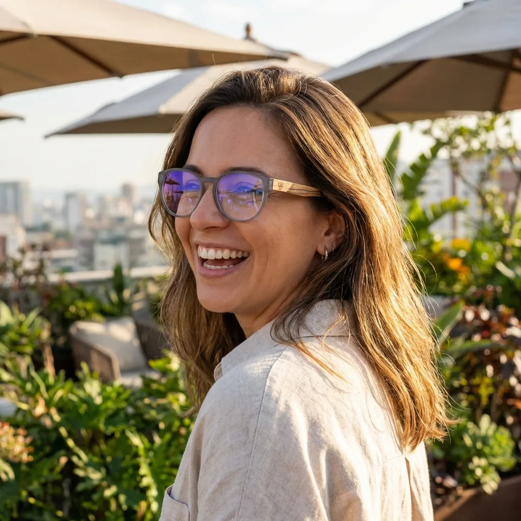 Chiloé 110 lentes graduados transparente visto de frente estilo mujer #color_transparente