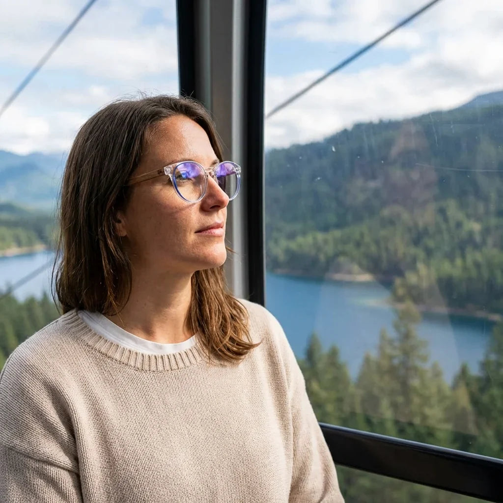 Lentes ópticos Chiloé 220 Azul estilo de vida cotidiano Bonoboss #editorial_lifestyle4 #color_azul