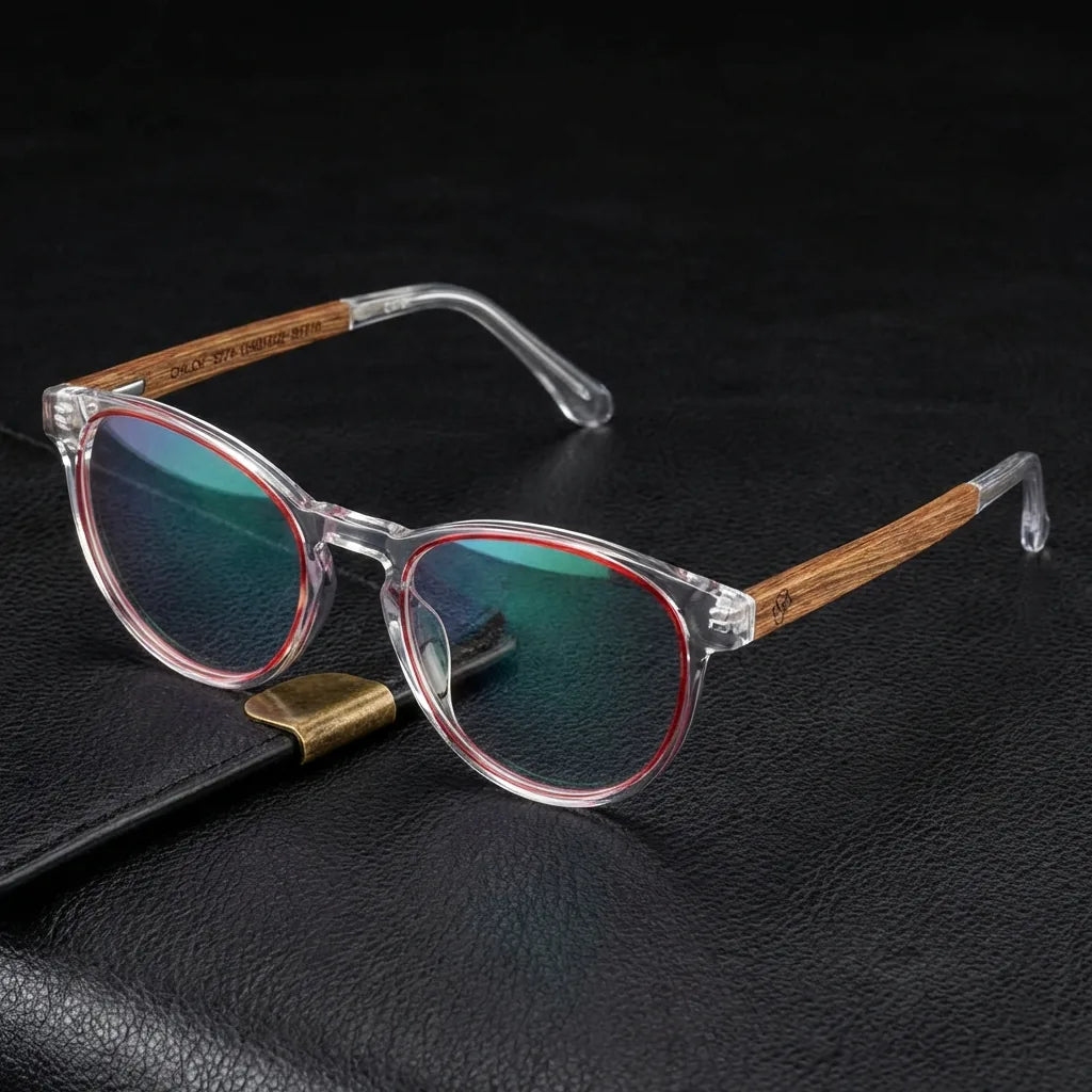 Rojo clásico Chiloé 220 armazón óptico unisex frontal #color_rojo