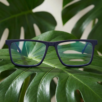 Vista frontal de Cóndor armazones ópticos color azul para hombre y mujer #color_azul