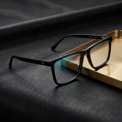 Vista frontal de Cóndor armazones ópticos color negro para hombre y mujer #color_negro