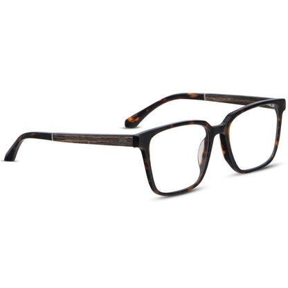 marcos opticos de color carey y forma cuadrada con varillas de madera natural sustentable reciclada #color_carey